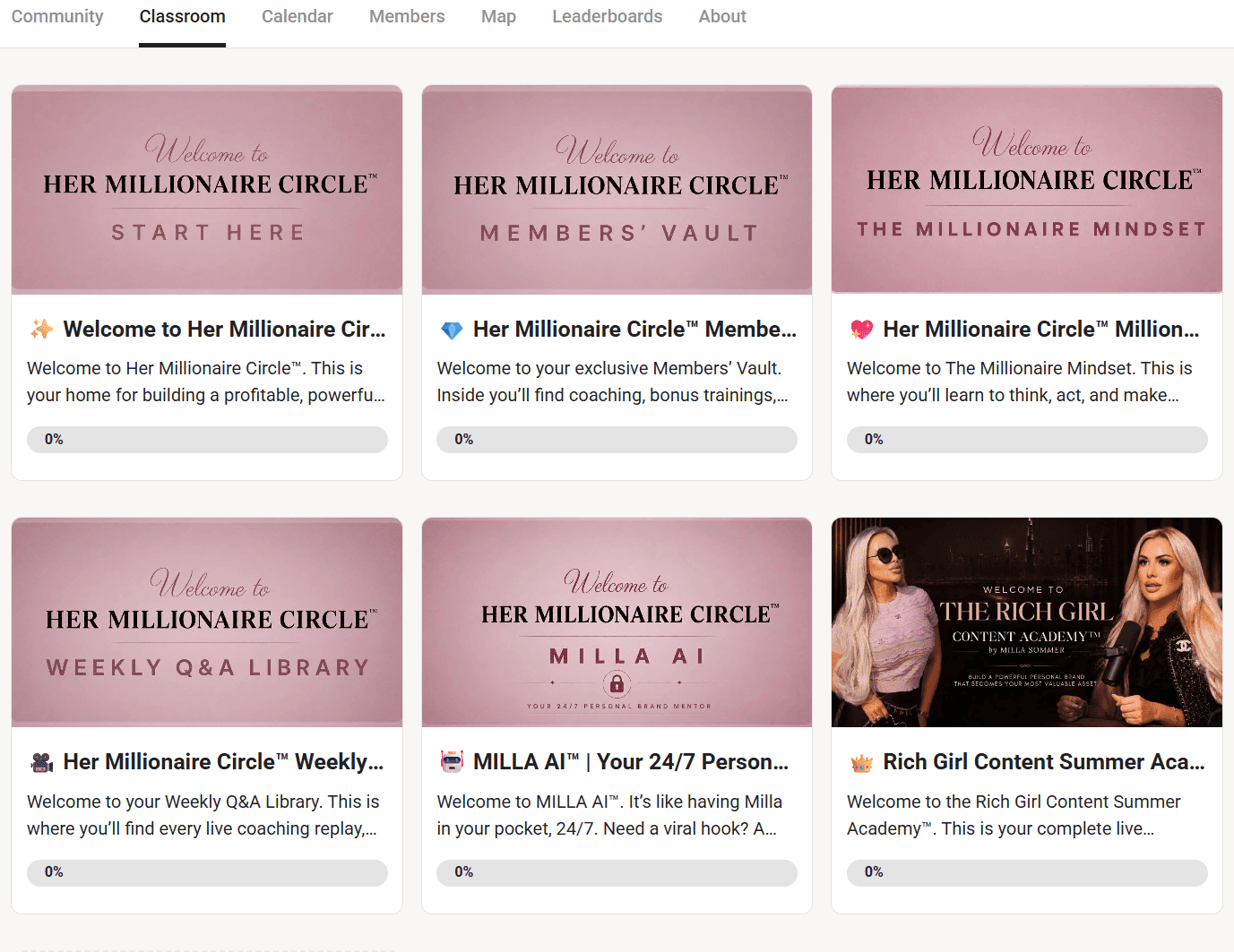 Her Millionaire Circle™ — Trainings + resources